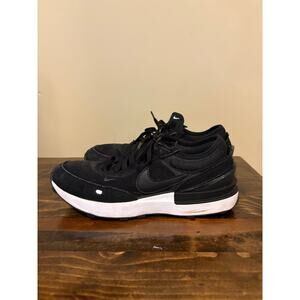 Nike Waffle One Shoes Youth Boys 4.5Y Black White Suede Athletic Sneaker Running